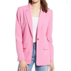 Halogen Hot Pink Blazer Single Button Size M